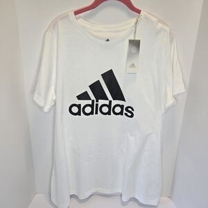 Adidas White T-Shirt Women's 2X NWT